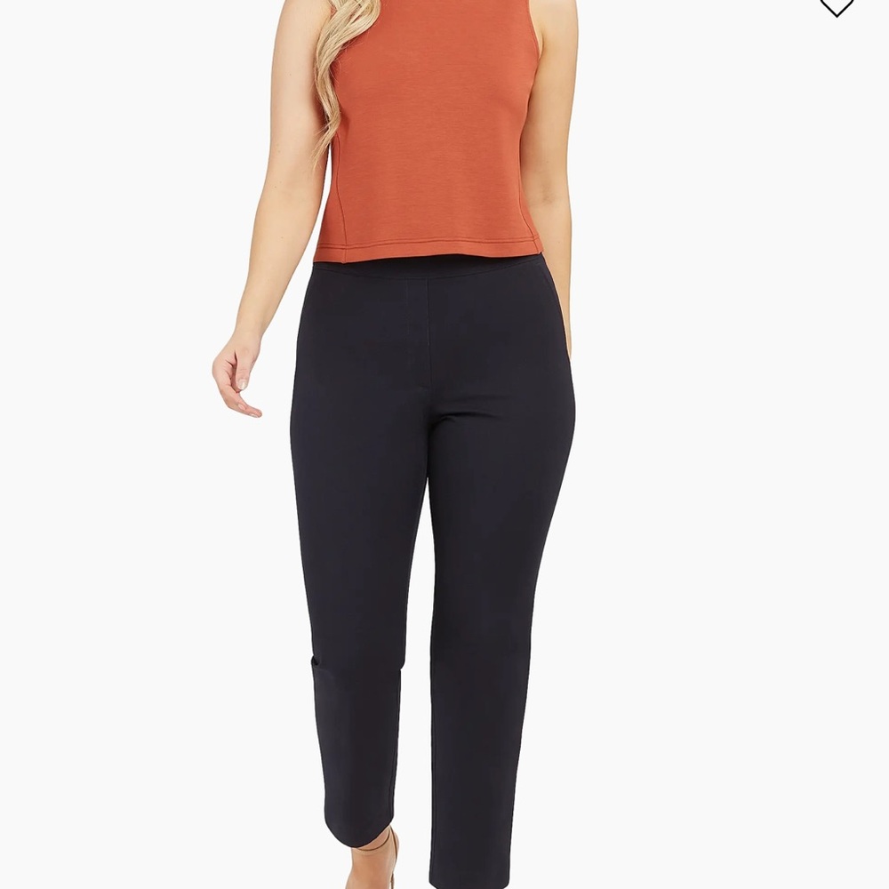 NWT Spanx Polished Ankle Slim Women's Classic Navy Pants -1X